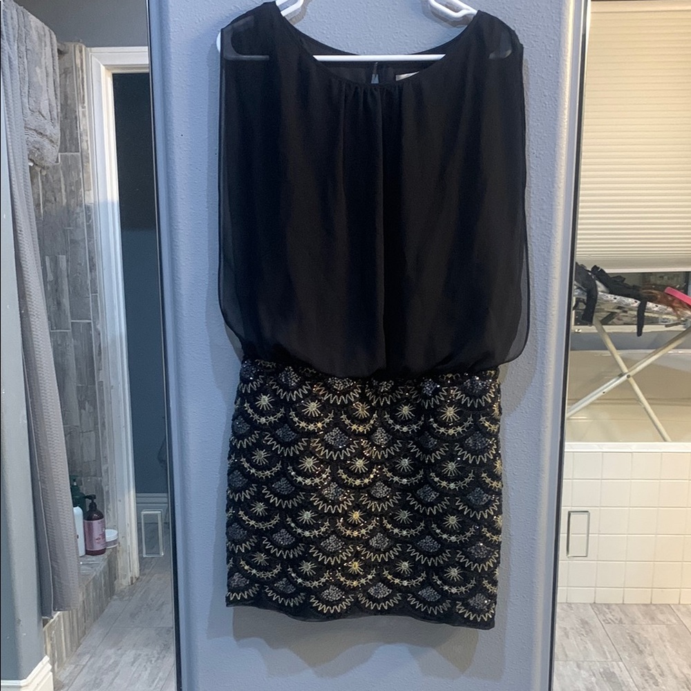 Aidan Black and Gold Women's Dress